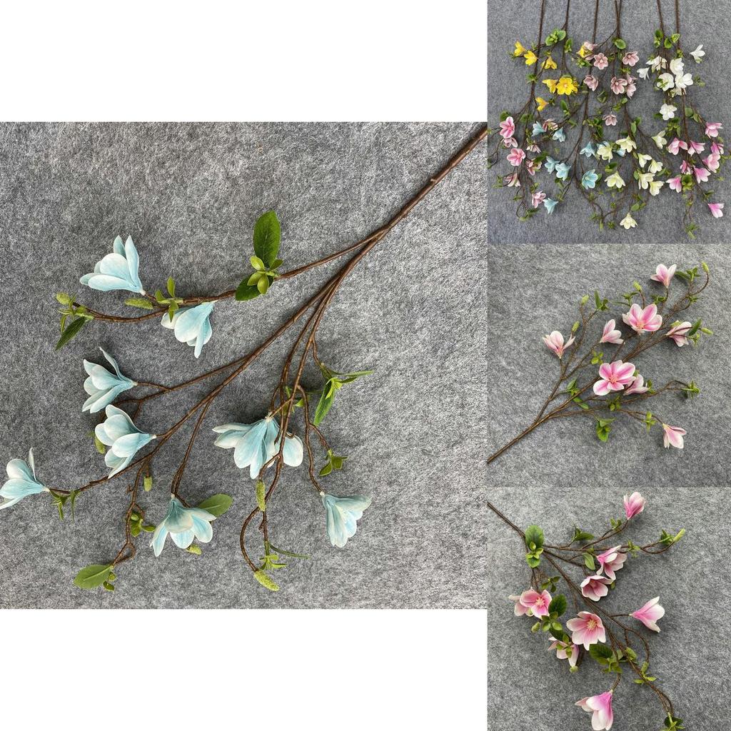 Realistic Single Yulania Denudata Faux Flower For Living Room Decor Office Space Decoration