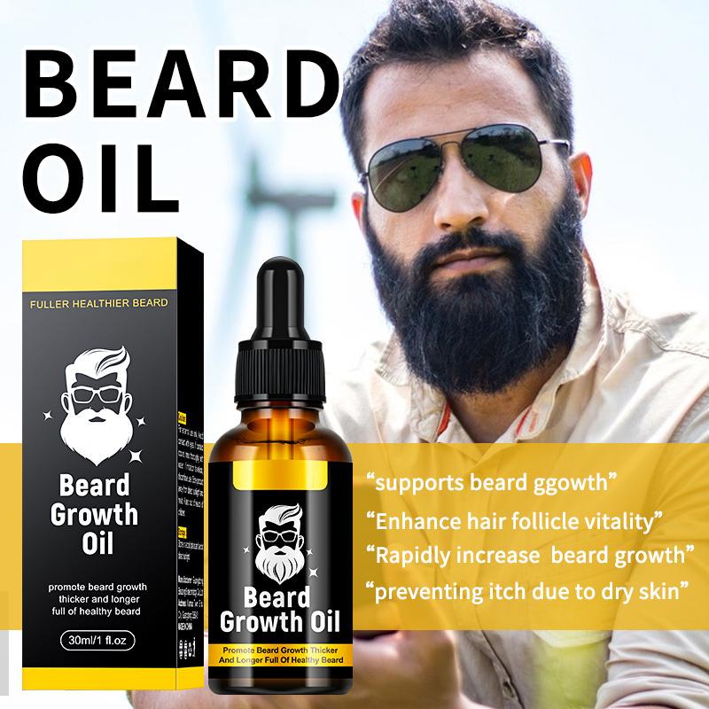 Beard Growth Oil – Activate Hair Follicles, Promote Thicker & Longer Beard, 30ml