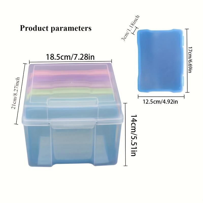 5x7Cun Transparent Plastic Photo Organizer Boxes Multi-function Classification Storage Boxes DIY Photo Keeper Cases Home Storage