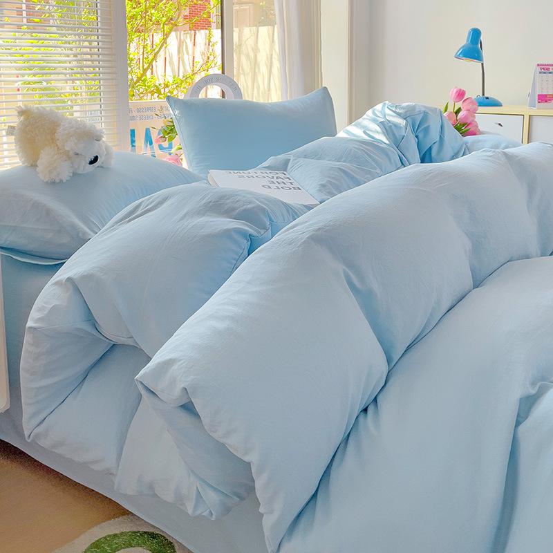 2025 All-Season Home Textile Bedding Set: Bed Sheet, Duvet Cover, Quilt Cover for Student Dorms - 3-Piece Set