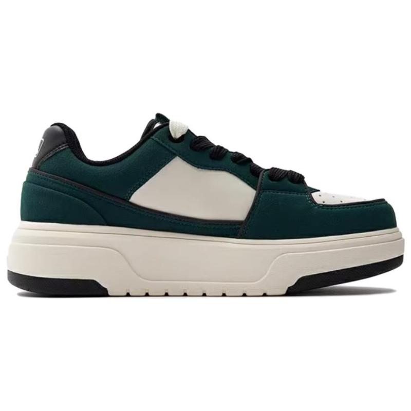 MLB Chunky Liner Slip Resistant, Abrasion Resistant, Breathable Low top Skateboard Shoes Unisex Dark Green Sneakers 3ASXCLS3N-07GND
