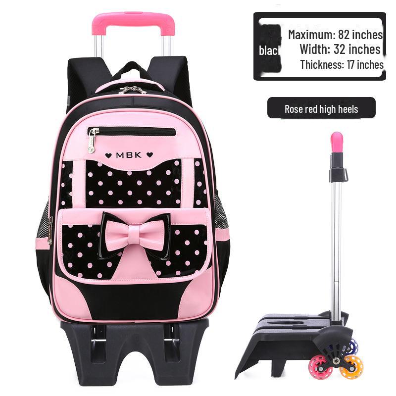 

Рюкзак-тележка для начальной школы для девочек (1-3 и 5-6 классы), Возраст 6-12 лет, корейский стиль