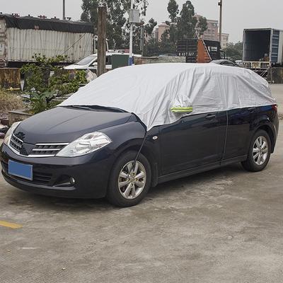 Boa qualidade 210T capa de carro à prova d'água meia capa superior SUV Hatchback universal proteção contra sol neve poeira durável capa de sombra SUN