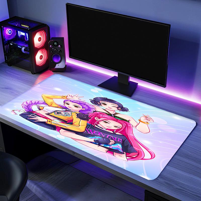 Kpop Hunter Mauspads - Rutschfeste Gummiunterlage, Glatte Oberfläche für Arbeit, Gaming, Büro und Zuhause, Schreibtisch-Mauspad