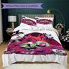 Invader Zim Pattern Bedding,Quilt Set Quilt Cover Pillowcase Home Birthday Gift(1 * duvet cover + 2 * pillowcase, without core)_lx