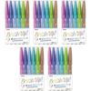 Pentel Brush, Touch Sign Pen, 6 Color Set, C, 5 Pcs, SES15C-6STC