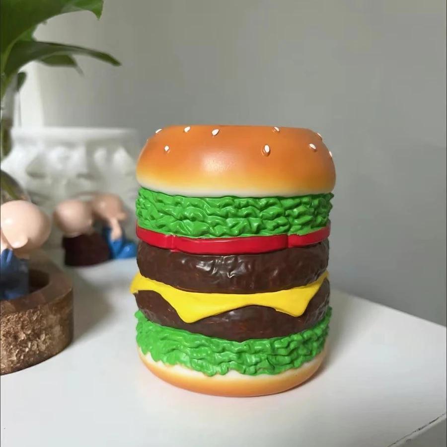 Delicious Burger Pen Holder Cute Burger Pen Holder Bedroom Desk Decoration Storage Organizing Pen Holder Gift for Friends