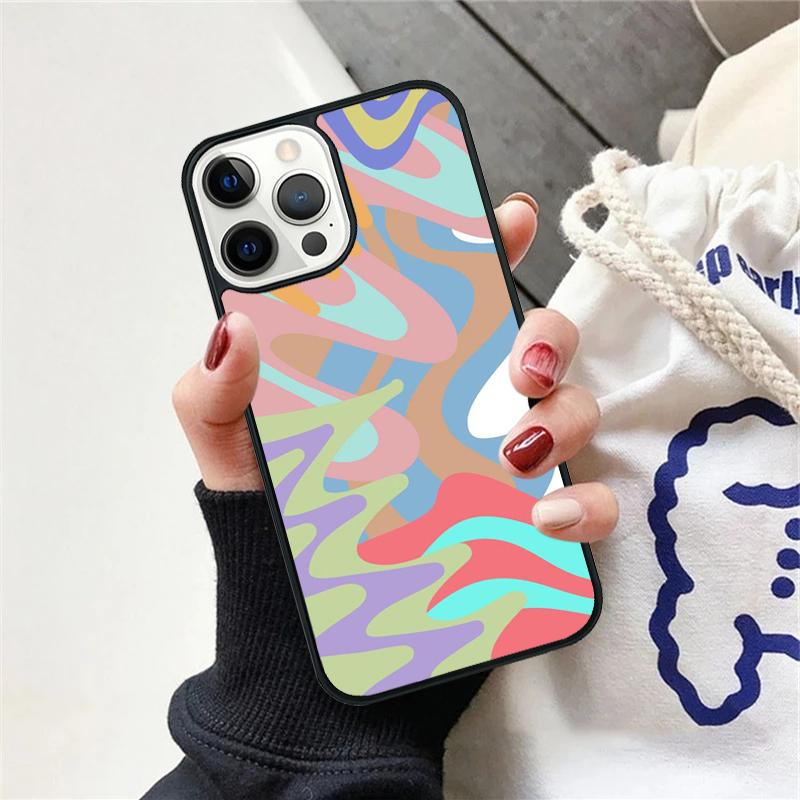 Rainbow 70s Groovy landscape Phone Case For iPhone 17 Air 15 16 Cover 11 13 14 Pro Max 12 Plus Max Fundas