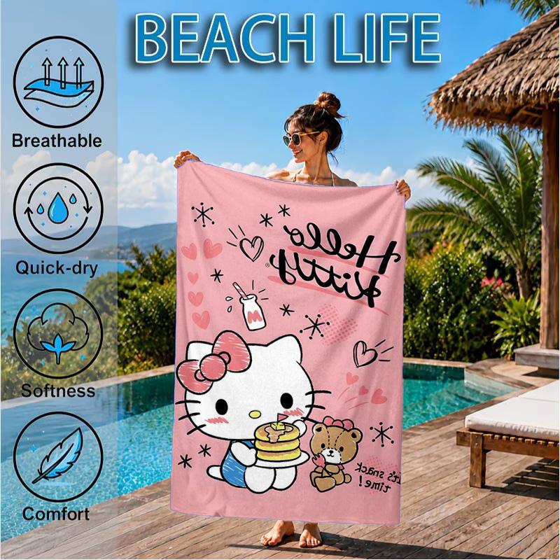 Kitty Party Beach Towel, Microfiber Beach Towel, Perfect For Pool, Beach, Travel, Home Decor Beach Party Fan Gifts