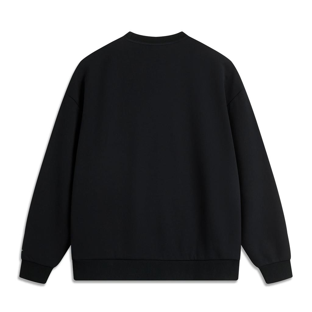 Li Ning Outdoor Series CF Water Resistant Solid Color Round Neck Comfortable Breathable Versatile Casual Fleece Warm Sweatshirt AWDU955-4