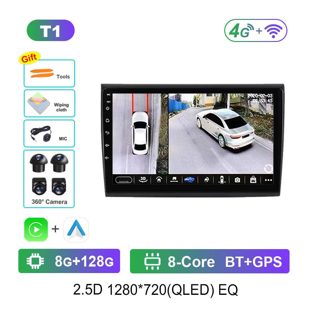 GPS Navigation Android 14 for Fiat Bravo 198 2 II 2007 - 2014 Car Video Multimedia Player Split Screen 4G BT DSP Stereo WiFi