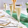 25pcs 5Oz Clear Plastic Champagne Flutes Disposable Sparkling Bar Cups Toasting Wedding Party Wine Cup Crystal Wine Cocktail Cup