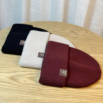 Thickened Knitted Woolen Hat for Women In Winter Warm Plus Velvet Pullover Hat To Prevent Cold and Windproof Toe Cap Cold Hat Ear Protection Hat