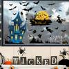 Halloween Window Clings 4 Sheets Set Ghost Witch Spider PVC Halloween Window Stickers for Glass Windows and Doors
