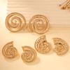 Europe and the United States Hot-selling Earrings, Personality Trend Exaggerated Spiral Conch Earrings, Creative Party Style Earrings Women