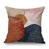 Nordic Abstract Geometric Modern Art Terra Cotta Modern Art Cotton Linen Sofa Throw Pillow Case Home Decorative Cushion Cover