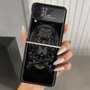 Pit Bull Pet Dog Pitbull Hard PC Phone Case For Samsung Galaxy Z Flip 7 6 5 4 3 Black ZFlip7 ZFlip6 Flip5 Flip4 Flip3 5G Print C