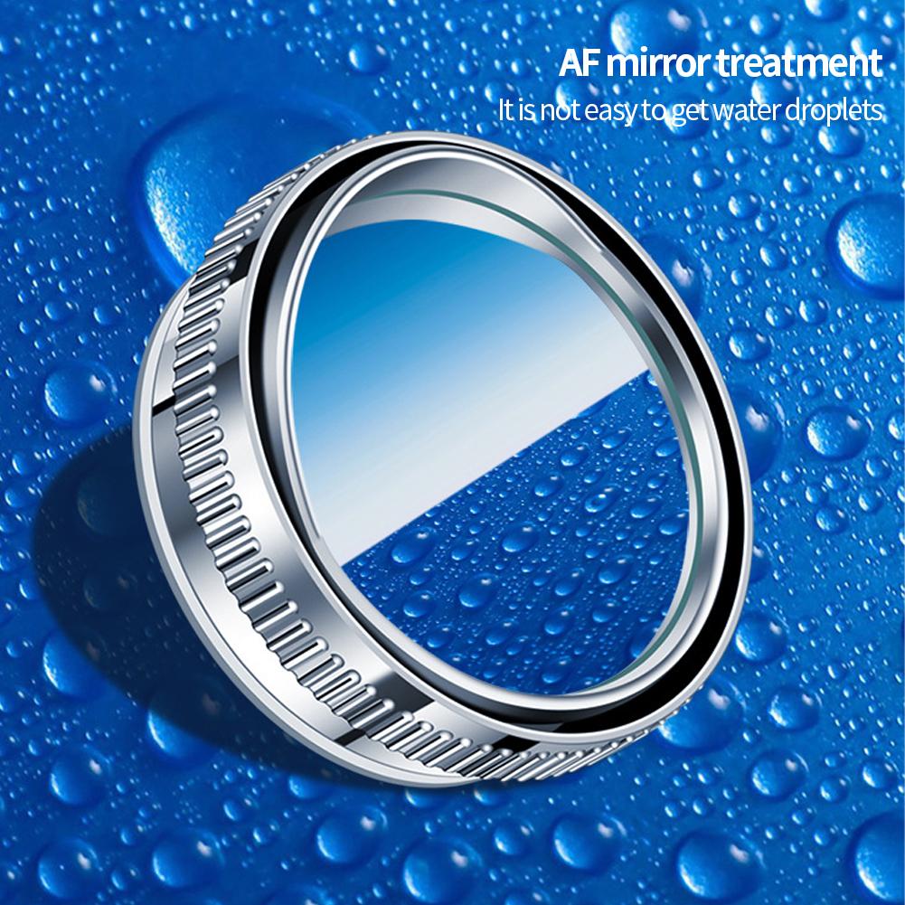 2Pcs Car 360° Rotating Blind Spot Rear View Mirror Wide Angle Adjustable Round Mirror Suction Cup Convex Mirror