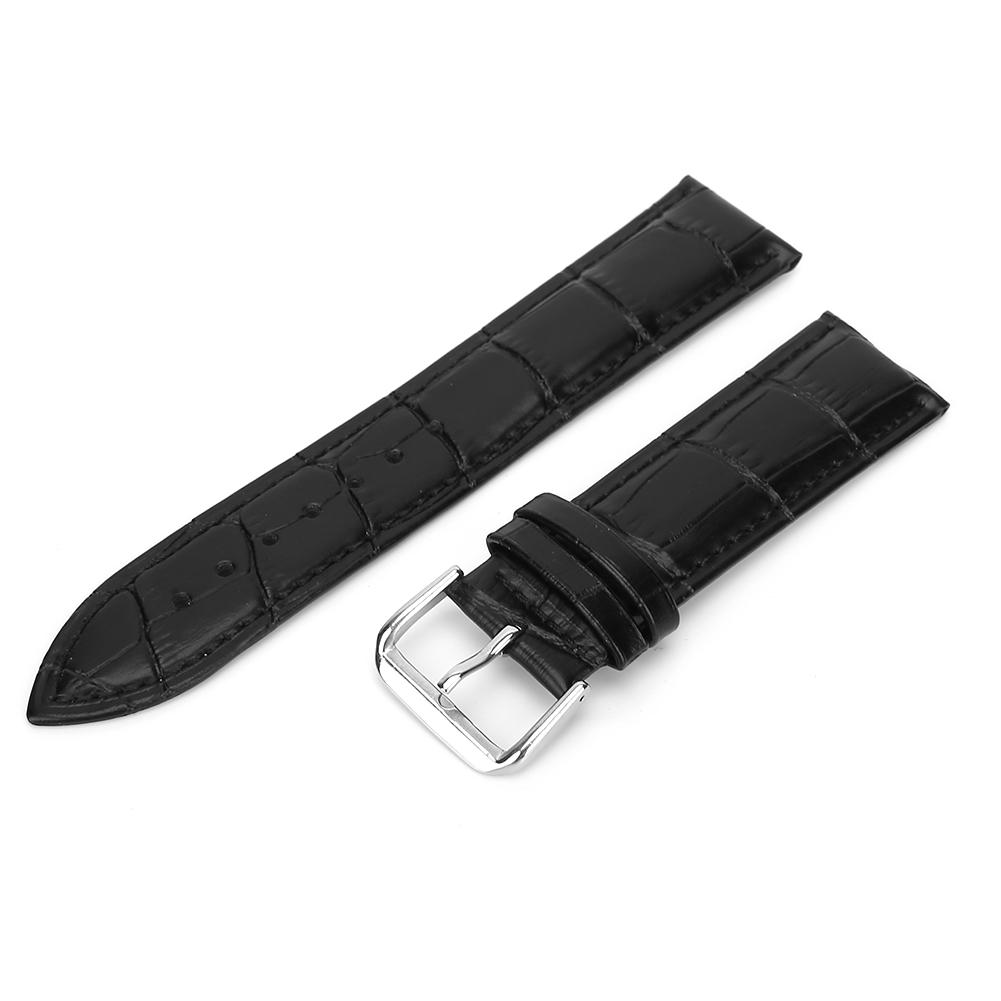 Unisex Adjustable Watch Strap Quality Watchband Exquisite Replacement Accessory (22mm)Black
