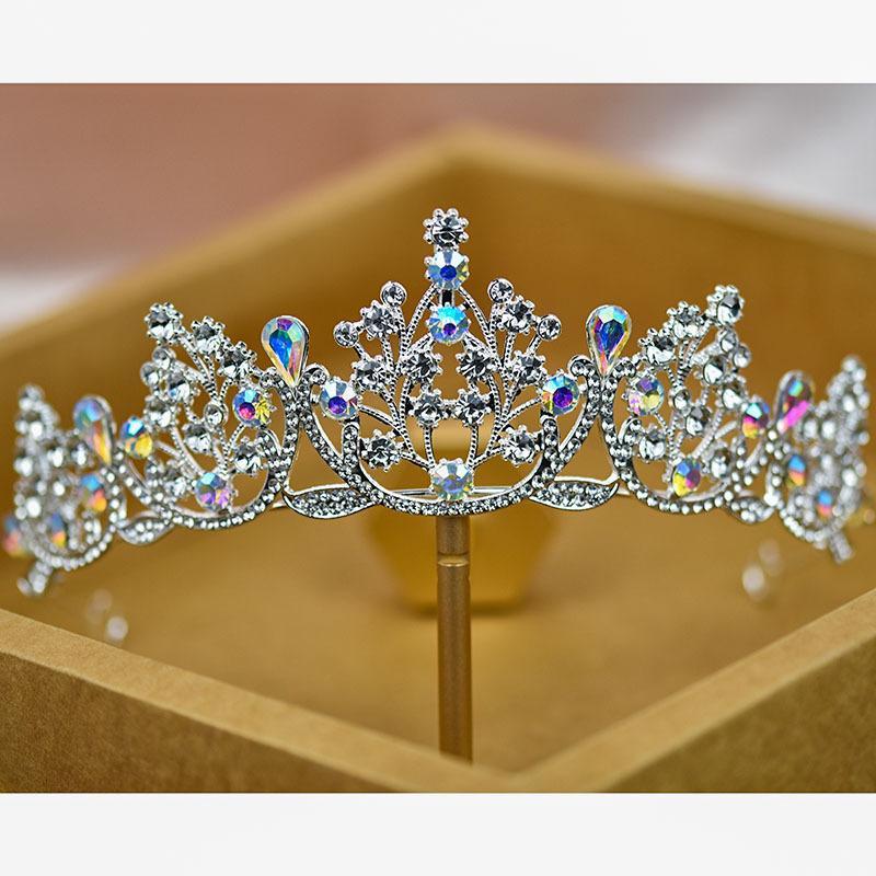 Bridal Crown Tiara Colored Diamond Coming of Age Ceremony Princess Bestie Gift Birthday Rhinestone Crown