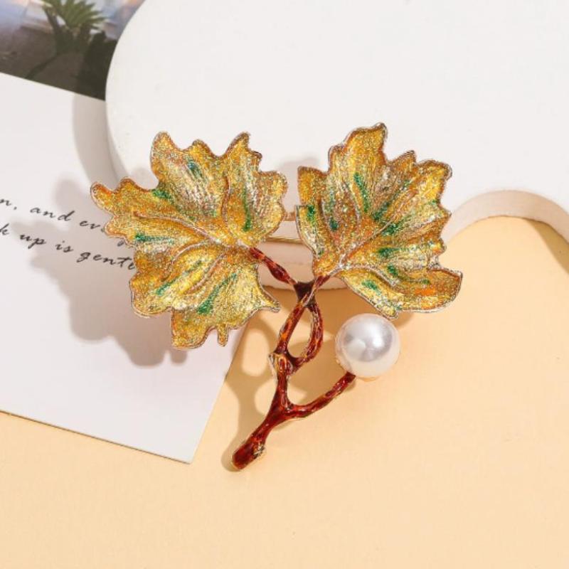 

Винтажные Элегантные Броши в виде Кленовых Листьев для Женской Одежды, Пальто, Ювелирные Аксессуары, Подарки