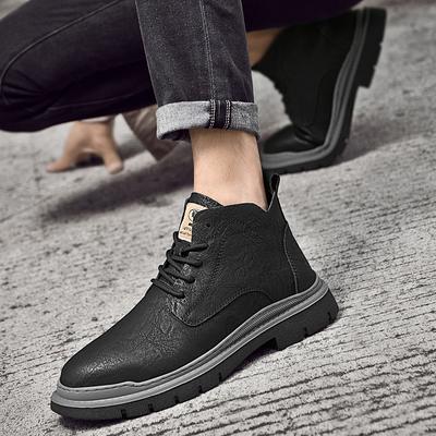 New Men Classic Leather Daily Commute Boots Fashion British Style Comfort Soft Sole Ankle Boots Men Casual Business Dating Boots