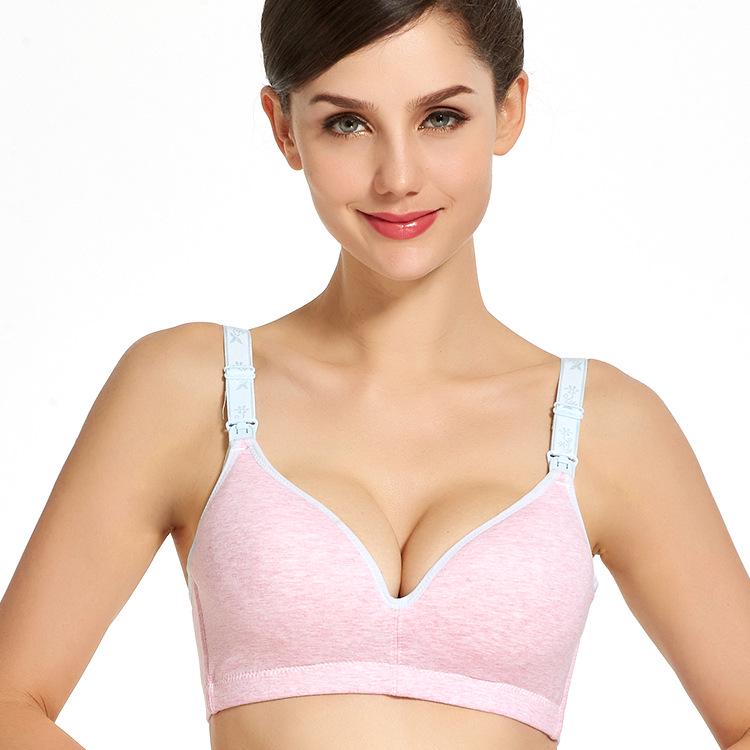 New Wireless Cotton Maternity Nursing Bra – Front Closure, Comfortable Sleep Bra for Pregnant Women
