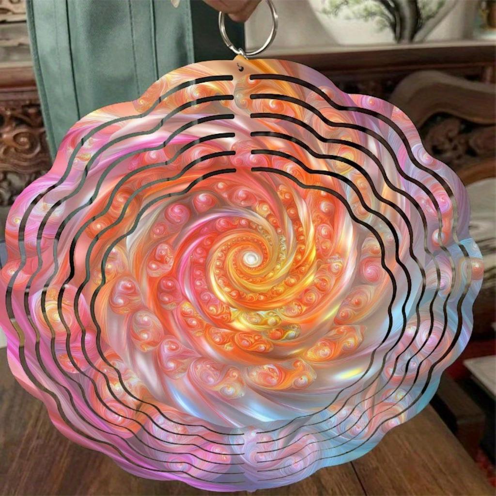 10 Inch Floral Wind Spinner with 360 Rotating Hook Elegant Hanging Decor for Balcony Garden Spring Summer Gift for Friends Family