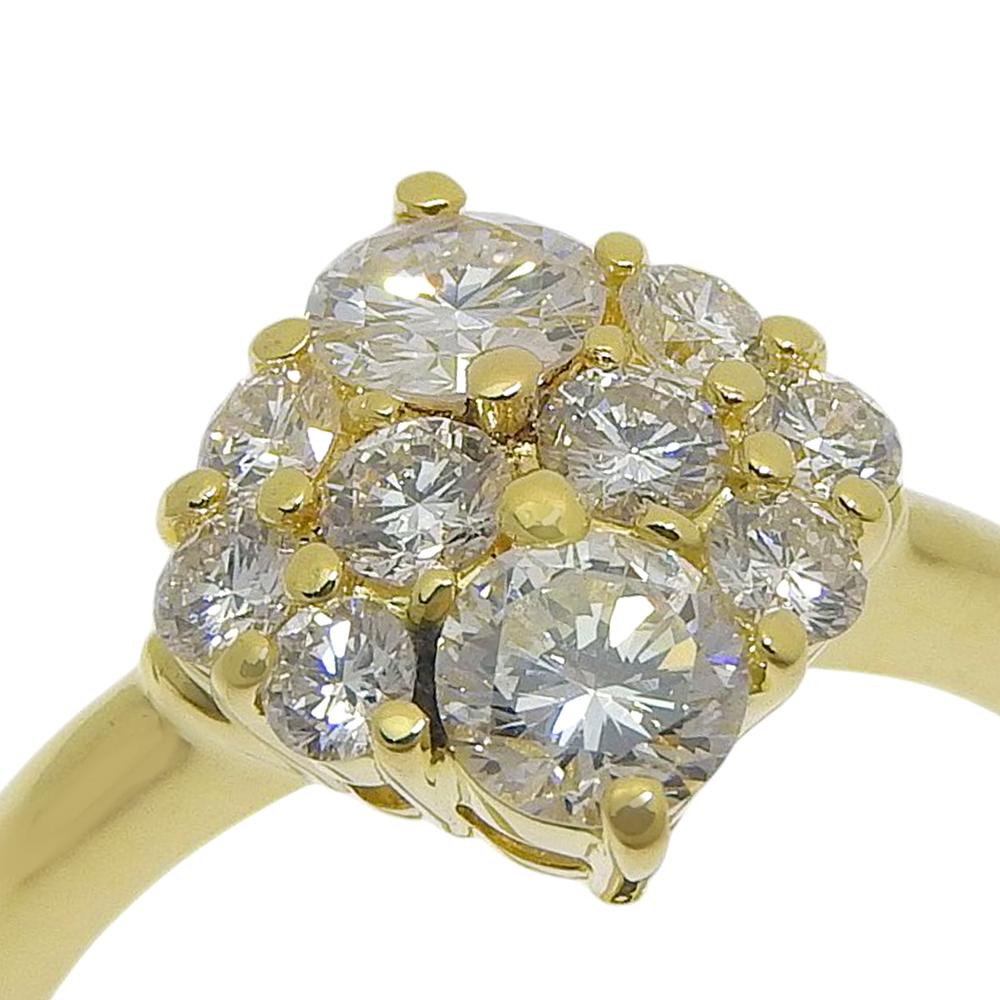 Ring K18 yellow gold/diamond #5.8(US Size) 4.2g Women Used