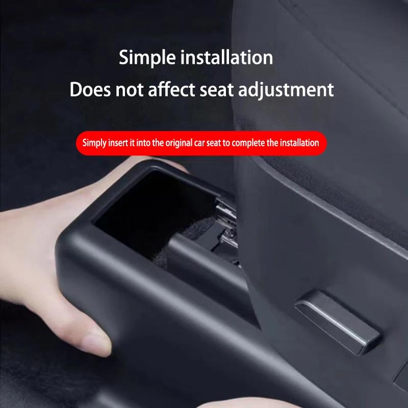 For Tesla ModelY Juniper 2025+ TPE Under Seat Corner Guard Seat Slide Rails Protector Cover Anti-Kick Decor Flocking Accessories