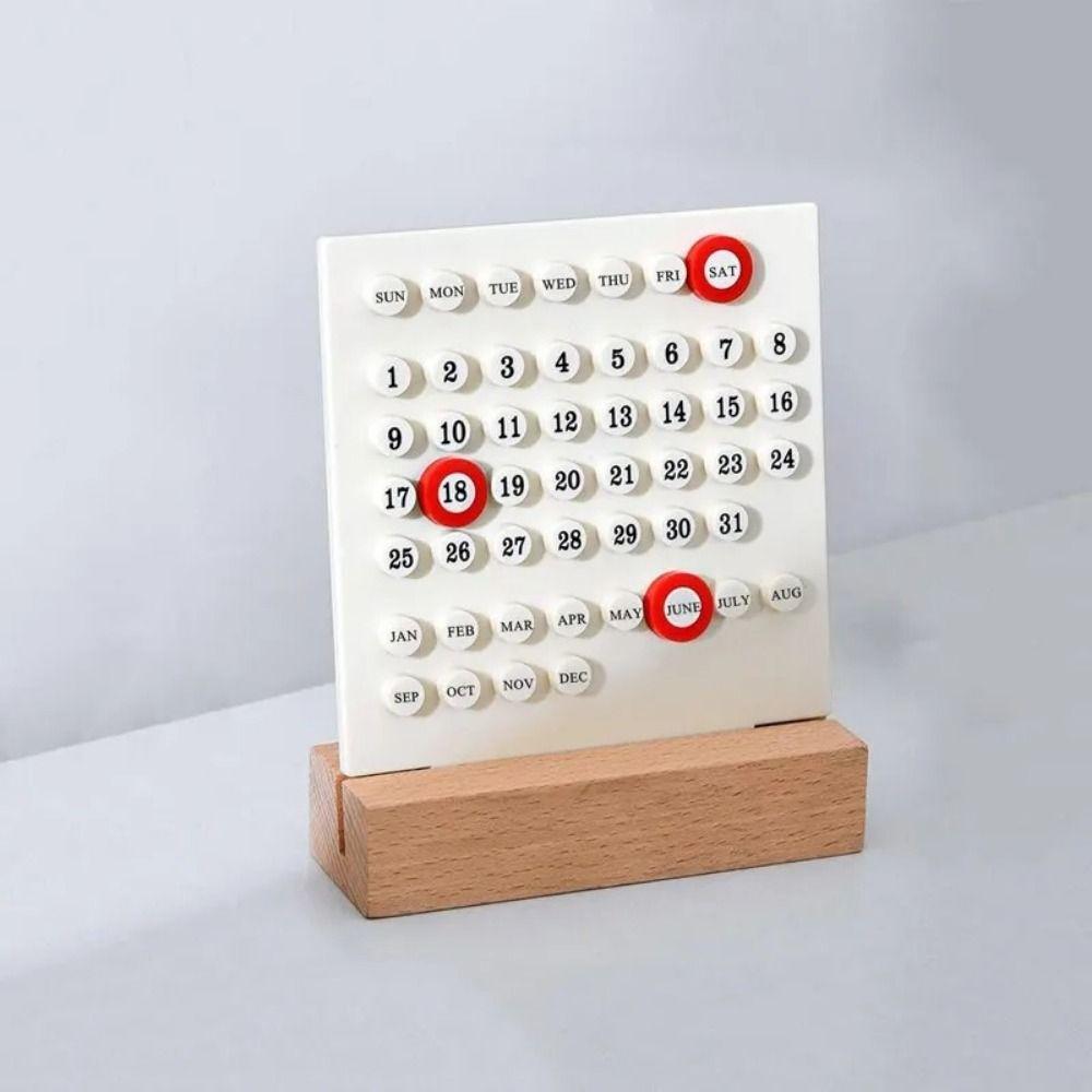 Handmade Acrylic DIY Calendar Ten Thousand Year Acrylic Date Planner  Decoration