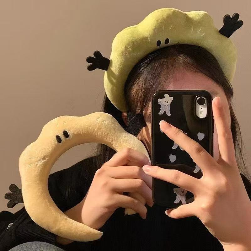 Cute And Funny Cartoon Plush Headband For Washing Up