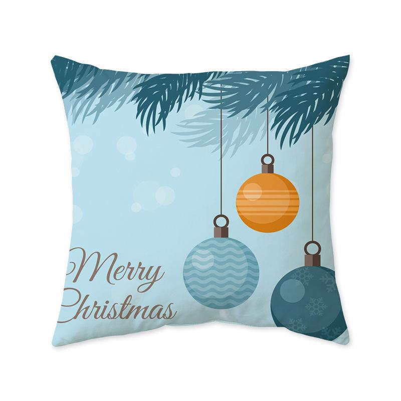

Christmas Festive Cushion Pillow Cover Ins Style Fashionable Bedroom Living Room Sofa Decorative Pillow Cover linen-45x45cm double-sided [without pillow core]