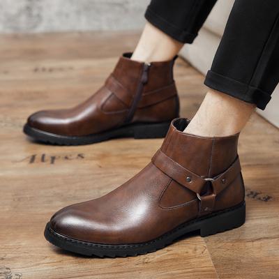 Herenschoenen Heren Grote Maat Martin Boots Mode Retro Britse Chelsea Boots Mode Retro Korte Laarzen Enkellaarsjes Heren