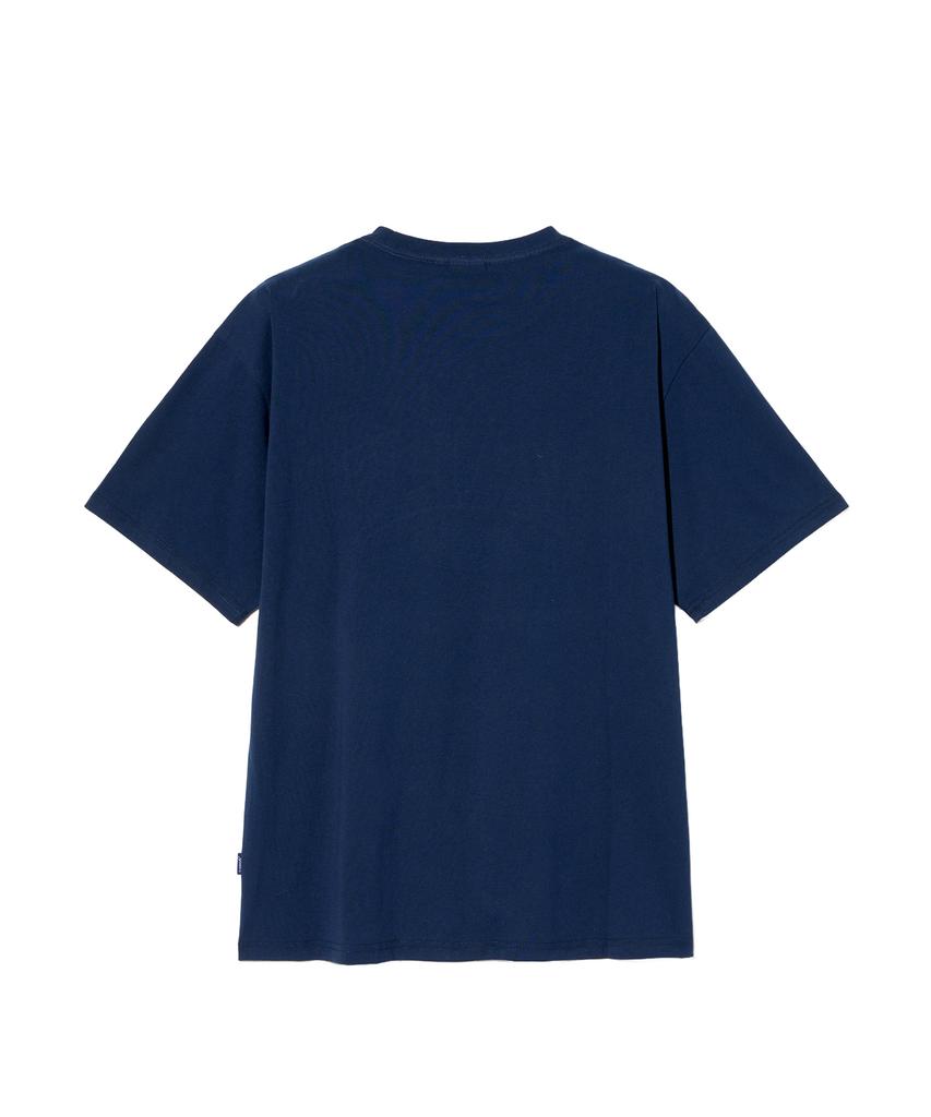 YALE Two-Tone Arch Short Sleeve T-Shirt_Navy
