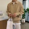 Men's High-End British Style Half-Zip Polo Knit Sweater