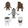 Recyclable PET Mini Coffee Statues 3D Printed Detailed Ornament Gift Desktop Home Decoration Items