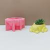Cute Succulents Silicone Mould Sleep Cats Flower Pots Resins Mould Candle Molds