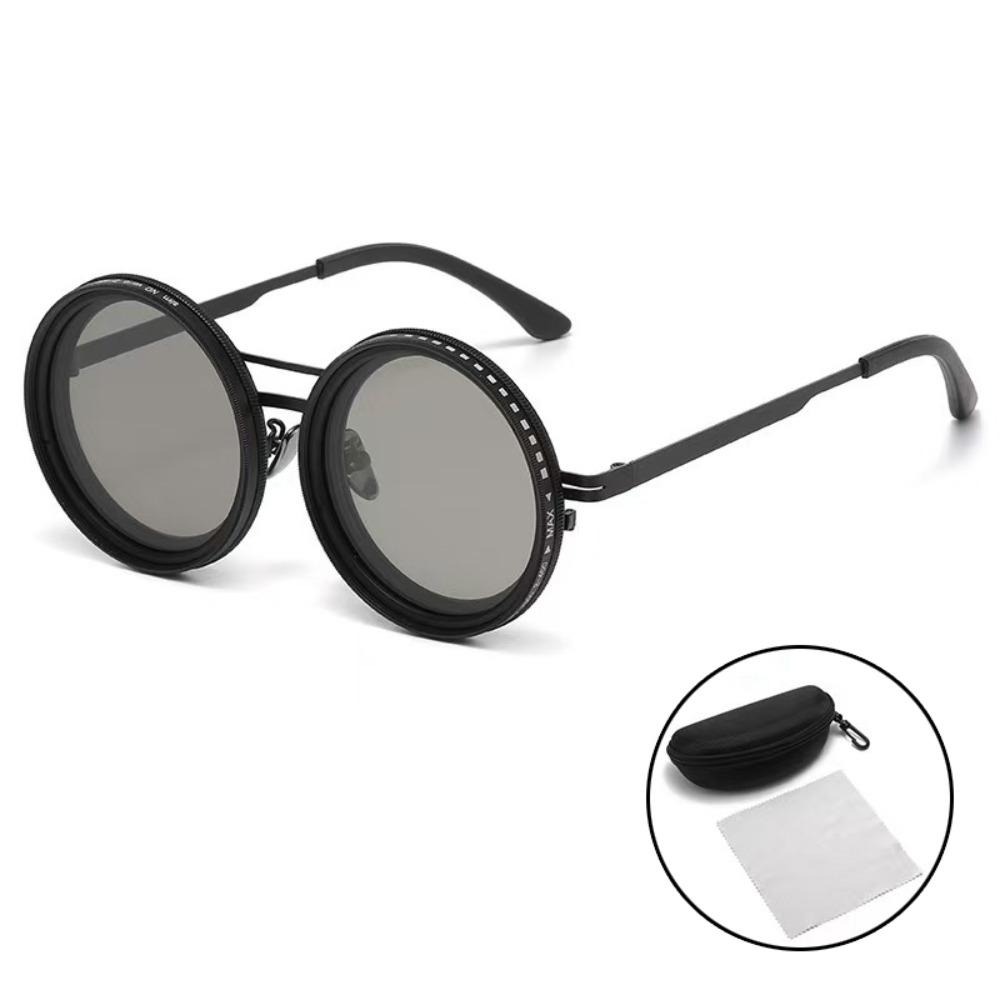 ND9 Adjustable Dimming Glasses Round Fishing Sunglasses Fashion Outdoor Eyewear  Outdoor Activities