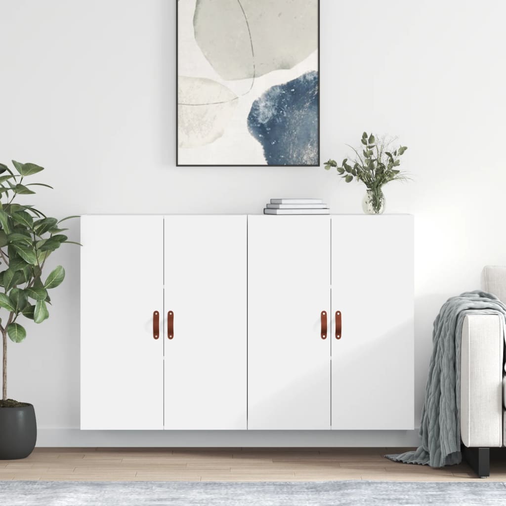 Wall Cabinets 2 pcs. White 69.5 x 34 x 90 cm