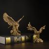 NORTHEUINS American Resin Golden Eagle Statue Art Animal Model Collection Ornament Home Office Desktop Feng Shui Decor Figurines