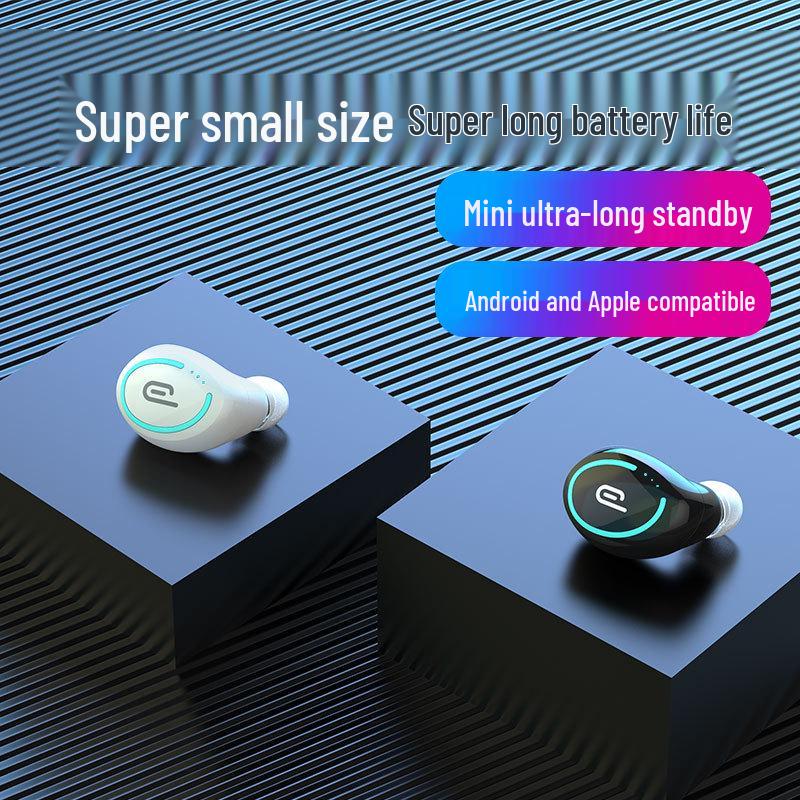 New Wireless Bluetooth 5.1 Mini In-Ear Sports Earbuds with Long Battery Life and Noise Cancellation
