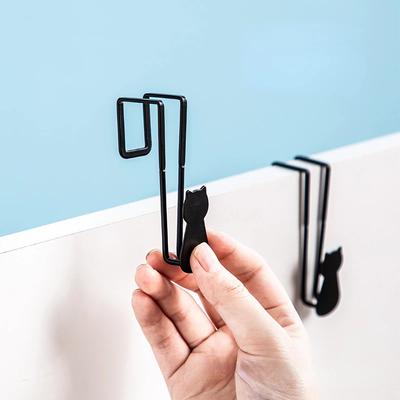Iron Cute Cat Kitchen Cabinet Hook Home Towels Clothes Key Holder Bathroom Storage Hanger Door Back Hanging Organization Hooks