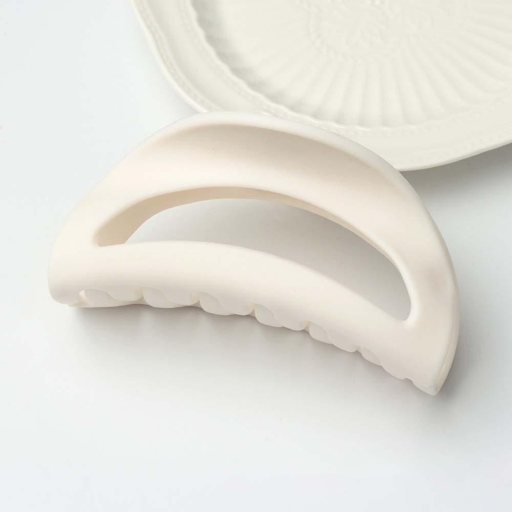 Korean Style Elastic Plastic Hair Claw Creative Solid Color Shark Clip Silicone Shark Clip  Daily