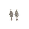 Silver Needle Diamond Drop Tassel Earrings Exaggerated Fashion New Year's Wedding Earrings Niche Light Luxury Earrings