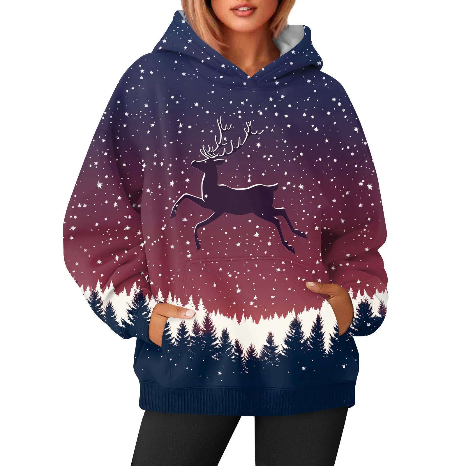 

Женская модная и повседневная толстовка с капюшоном и длинными рукавами с принтом S белый