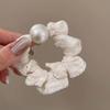 Rhinestone Pearl Elegant Large Hair Tie for Ponytails and Buns
