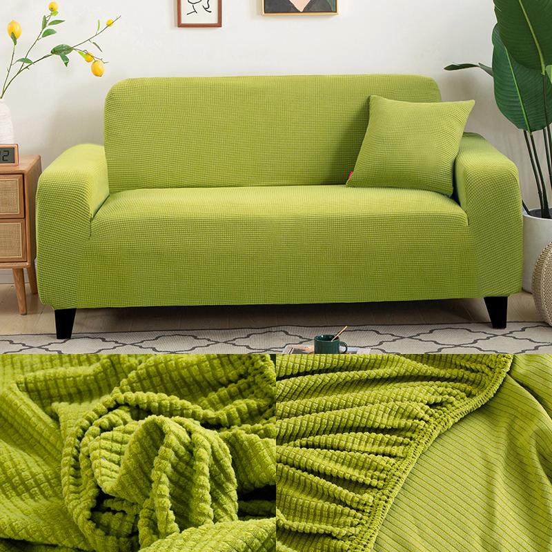 Polarfleece Sofabezüge für Wohnzimmer Sesselbezug Karomuster L-Form Ecksofabezug Couchüberwurf für Zuhause 1/2/3/4 Sitzer
