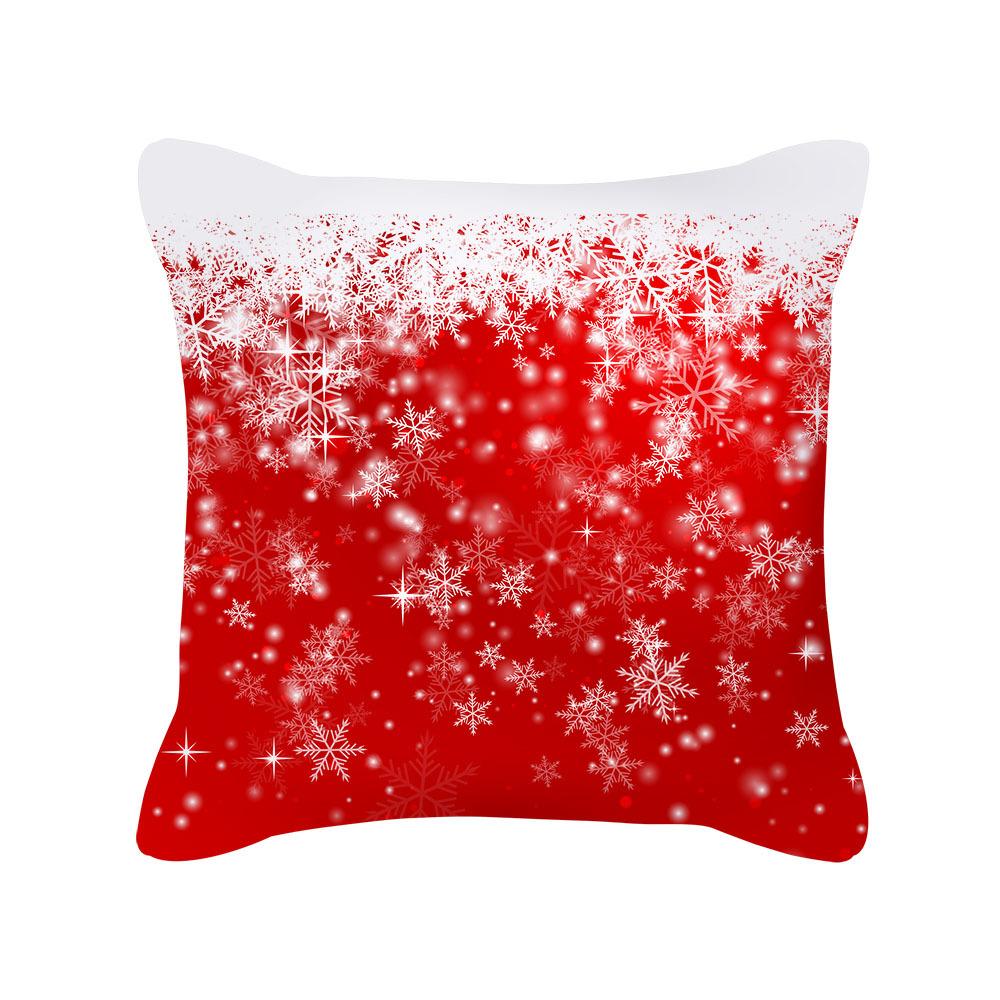 Christmas New Peach Skin Pillow Case Pillow Sofa Pillow Case Red Series Pillow