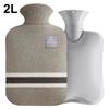 Hot Water Bottle with Knitted Cover Durable 1L/2L Hot Water Bag for Pain Relief Hot Cold Therapy Hand Feet Warmer Women Gifts